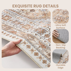 Alfombra y Tapete de Lujo Antideslizante de Jacquard Tejido Wilton de 10 mm de Grosor para Sala de Estar, Hecho a Máquina - Product Image 1