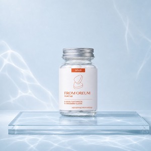 [FROM OREUM] Pasta de Dientes Sólida en Pastillas con Sabor a Mandarina de Jeju, 60 Unidades, para Equipaje, Artículos de Aseo y Viajes - Product Image 1