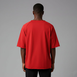 New Arrival Customized Short Sleeve Men's T-Shirts 100% Cotton Summer Casual wear Hip Hop Loose Fit Quick Dry baggy fit man Tee - Product Image 6