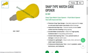 เครื่องมือเปิดฝาหลังนาฬิกาแบบกด SNAP TYPE สำหรับเปิดฝาหลังนาฬิกาและเครื่องประดับ | หมายเลขสินค้า GS-1987 - Product Image 3