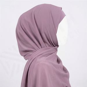 Vente Chaude – Nouveaux Styles Personnalisables : Foulards, Châles et Voiles en Chiffon Uni et Georgette pour Femmes Musulmanes – Voile Doux en Chiffon - Product Image 3