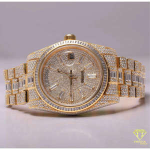 Montre de luxe Hip Hop sertie de diamants Moissanite VVS en argent sterling 925 par Trisha Jewels - Product Image 4