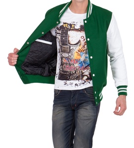 Best Selling Custom High Quality Wool Body Canvas Front Windproof Hooded Varsity Jacket Winter Jackets <b>Men</b> Women - Product Image 5