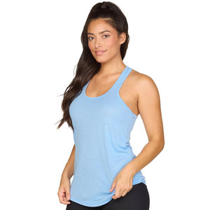 Camiseta sin mangas para mujer Power Tank Top, estilo racerback, color Coral Glow Light Heather, talla pequeña. - Product Image 2