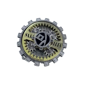 Customized Soft enamel Metal Crafts with Black Nickel Gold Silver Copper Glitter Finish coins - Product Image 5