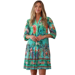 Vestido Mini Estampado para Mujer, Manga Abullonada, Ropa Casual - Product Image 4