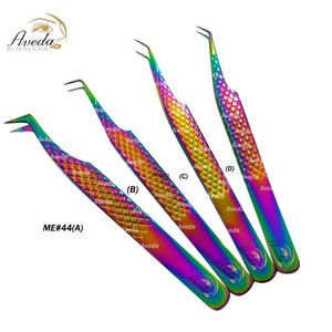 Extensiones de Pestañas de Visón Sintético Individuales de Marca Privada, Pinzas para Pestañas Curvas de Acero Inoxidable con Punta - Product Image 5