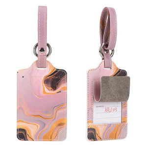 Étiquettes de bagage personnalisées en similicuir de luxe pour valises, étiquettes de bagage en cuir PU personnalisées avec nom et lettre élégante pour voyages - Product Image 6