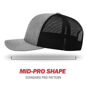 Unisex Customized Printing Logo 6 Panel Tucker Cap Heather Grey Mix Wool Trucker Caps and Hats trucker hat mesh - Product Image 4