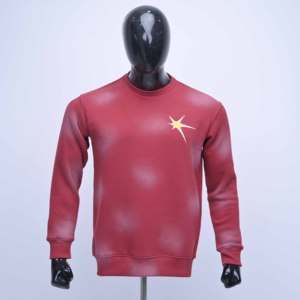 Sweat-shirt d'hiver pour homme de qualité supérieure avec logo personnalisé brodé sur la poitrine, en coton molletonné délavé, écologique - Product Image 1