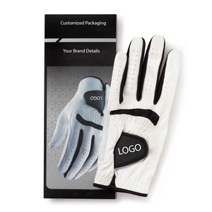 Vente flash - Gants de golf pour hommes de haute qualité, doux, respirants, imperméables, en cuir véritable blanc, logo personnalisé, nouveau design Cabretta - Product Image 5