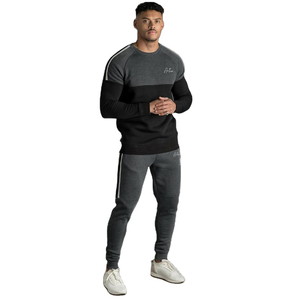 Nouvel arrivage : Ensemble de survêtement en molleton de coton pour homme / Unisexe, col rond, personnalisable, idéal pour le sport et la gym - Product Image 1