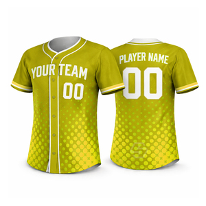 Maillots de baseball et de softball pour hommes adultes en tissu mesh respirant 100% polyester, manches courtes personnalisées, imprimé à pois 220g - Product Image 4