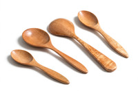 Ensemble de 2 cuillères en bois écologiques, ustensiles de cuisine naturels réutilisables pour cuisiner, remuer, mélanger et servir
