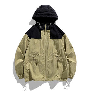 Men Hooded Outdoor Waterproof Windbreaker <b>Jacket</b> Lightweight <b>Casual</b> Zip Closure Soft Breathable Comfortable Regular Fit Fashion - Product Image 4