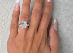 7 Carat Radiant Cut Lab grown Diamond <b>Ring</b> 925 Sterling <b>Silver</b> Beautiful <b>Ring</b> Gift For Her - Product Image 4
