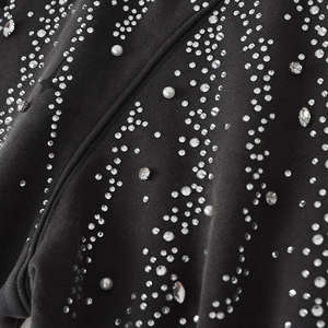 Sweat à capuche zippé surdimensionné pour homme, 100% coton épais, style vintage, broderie, délavage acide, entièrement orné de strass, idéal pour l'hiver - Product Image 5