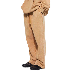 กางเกงวอร์มผู้ชายผู้หญิงสั่งทำพิเศษ เอวยางยืด มีเชือกผูก ทรงขาตรง หลวม สวมใส่สบาย ผลิตโดยโรงงาน OEM ODM ซักได้ - Product Image 3