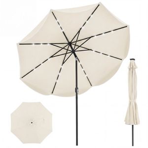 Ombrellone da Esterno a Energia Solare con 24 LED, 3 Metri, Beige - Product Image 1