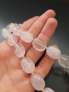 Raw Rose Quartz Crystal <b>Necklace</b> Chunky <b>Statement</b> Gemstone <b>Necklace</b> Handmade Jewelry Gift For Women Wife - Product Image 4