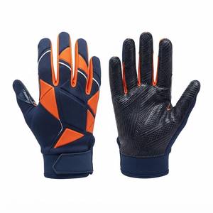 Gants de football américain personnalisés pour hommes adultes, entraînement en extérieur, respirants, antistatiques, adhérence pour receveur, personnalisables pour équipe sportive - Product Image 1