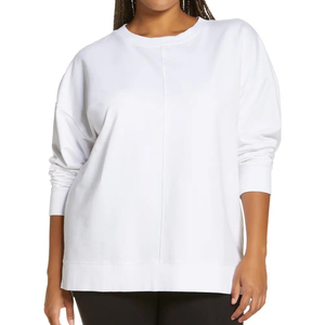 <b>Women</b> Mock Neck Fleece <b>Sweatshirt</b> Soft Warm Pullover Long Sleeve Loose Fit Casual Top for Autumn Winter Street Style Daily Wear - Product Image 1