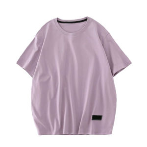 Camisetas de Manga Corta de Algodón con Estampado Personalizado para Mujer, Elegantes, Cómodas, Transpirables, Formales, con Cuello Alto - Product Image 4