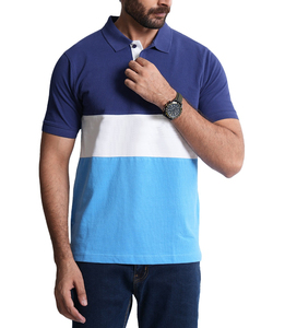 Wholesale Custom Men's Designer Knit for Polo <b>Shirts</b> Organic Cotton <b>Half</b> <b>Button</b> Solid Color 100% Cotton - Product Image 1