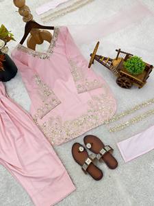 Ramdev Trading Women's New Designer Diwali Wedding Party Wear Modern Digital Print Quick Dry Regular Fit <b>Kurta</b> / Kurti Set - Product Image 5