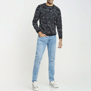 เสื้อสเวตเชิ้ตคอกลมทรงปกติสำหรับผู้ชาย ผ้าฝ้าย 100% ลายพิมพ์ซิลิโคน กันเป็นขุย กันน้ำ - Product Image 3