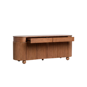 Modern Solid Teak Wood <b>Sideboard</b> Cabinet Minimalist Wooden Buffet <b>Storage</b> Cabinet for Living Room Hotel Furniture - Product Image 3