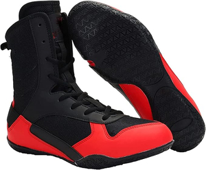 Botas de Kick Boxing Ligeras para Hombre, de Alta Calidad, con Diseño de Logotipo Personalizado, Zapatos de Lucha Libre de Cuero para Verano - Product Image 4