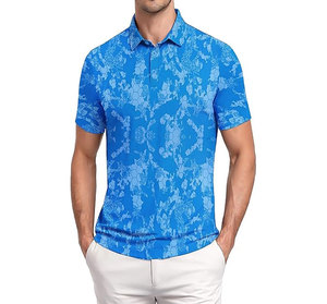 Chemises de golf personnalisées de haute qualité, respirantes, imprimées, unies, pour sublimation, 100 % coton, anti-plis, 180 g, tricotées, pour hommes - Product Image 6