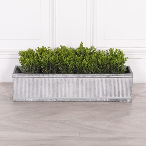 Customized Handmade Best Rectangular Metal <b>Storage</b> Boxes Set Industrial Style White Ribbed Finish <b>Stackable</b> Decorative <b>Container</b> - Product Image 4