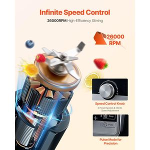 Licuadora Profesional de 1400W y 135 oz para Smoothies, Procesamiento de Alimentos Multifuncional, Motor Potente - Licuadora Profesional de 1400W y 135 oz - Product Image 2