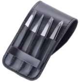 4 Pcs Professional Stainless Steel Eyebrow Tweezers <b>Set</b> Pouch Custom Logo Durable Eco-Friendly Lightweight Reusable <b>Squared</b> Tip - Product Image 3