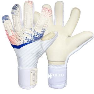 Guantes de Portero de Fútbol de Látex de Alta Espuma con Protección para los Dedos, Envoltura para el Pulgar, Corte de Rodillo Negativo, Impresión de Silicona en el Dorso - Product Image 1