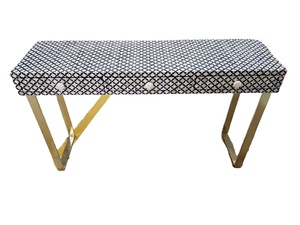 Mesa de Centro Moderna Portátil de Diseño Artesanal con Incrustaciones de Hueso y Marco de Madera para Muebles de Sala de Estar, Mesa de Centro Moderna - Product Image 6