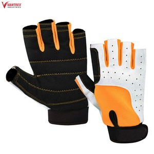 Gants de pêche en polyester demi-doigts en gros, impression personnalisée, marque personnalisée, respirants, antidérapants, anti-UV, fermeture auto-agrippante - Product Image 4