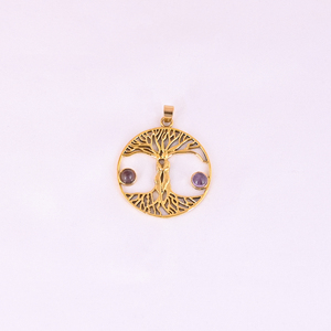 Life of <b>Tree</b> Trendy Gold Plated Brass Fashion Jewelry Certified Pendant 35MM Size Unisex - Product Image 1