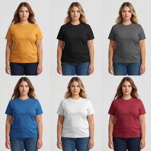 Camisetas Lisas de Algodón 100% para Mujer, Todos los Colores, Camiseta Básica de Manga Corta Sin Estampado con Personalización OEM ODM - Product Image 4