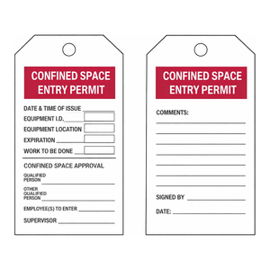 Formulario de Permiso de Entrada a Espacios Confinados Brady para Seguridad Industrial y Control de Acceso al Sitio de Trabajo - Product Image 2