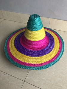 Boho Character Printed <b>Straw</b> Boater <b>Hat</b> Wide Brim Summer Beach Outdoor Sun Protection Unisex Adult Red Ribbon - Product Image 5