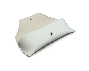 Étui à lunettes en cuir PU blanc doux, forme rectangulaire, style simple pour le rangement des lunettes - Product Image 3