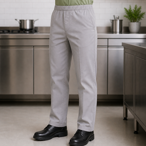 Ensemble d'uniformes de chef de restaurant respirant en polyester-coton anti-boulochage – Kit de vêtements pour personnel de cuisine - Product Image 6