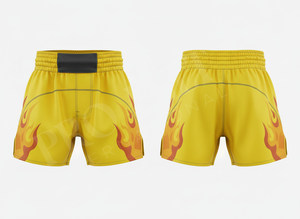 Shorts de boxe Muay Thai de qualité supérieure, shorts de combat d'arts martiaux personnalisés, shorts d'entraînement de kickboxing pour hommes, vêtements de sport en tissu satiné - Product Image 3