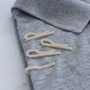 Pinzas para Camisas de Plástico Ecológicas Biodegradables de PC n.° 3 39x9mm Accesorios de Ropa con Dientes y sin Dientes para Dar Forma a la Ropa - Product Image 2