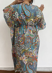 Vestido Kaftan Estampado de Algodón de Primera Calidad para Mujer, Diseñado con Caída Relajada, Textura Suave y Estilo Casual Moderno - Product Image 5