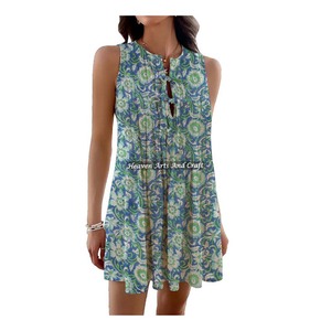 Vestido de Verano de Algodón Estilo Boho Vintage para Mujer, Estampado Floral, Estilo Bohemio, Top Túnica, Moda Festiva - Product Image 5