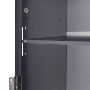 Mobiletto Contemporaneo Grigio YJ con Anta Singola e Cassetto, Design Cinese, Spedizione Gratuita - Product Image 4